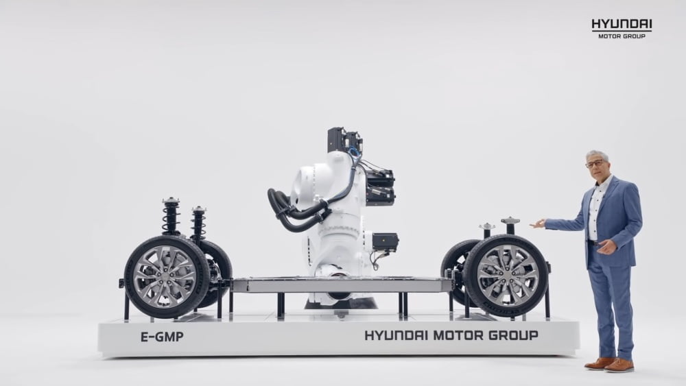Die Hyundai E-GMP-Plattform für elektrisch betriebene Fahrzeuge. 