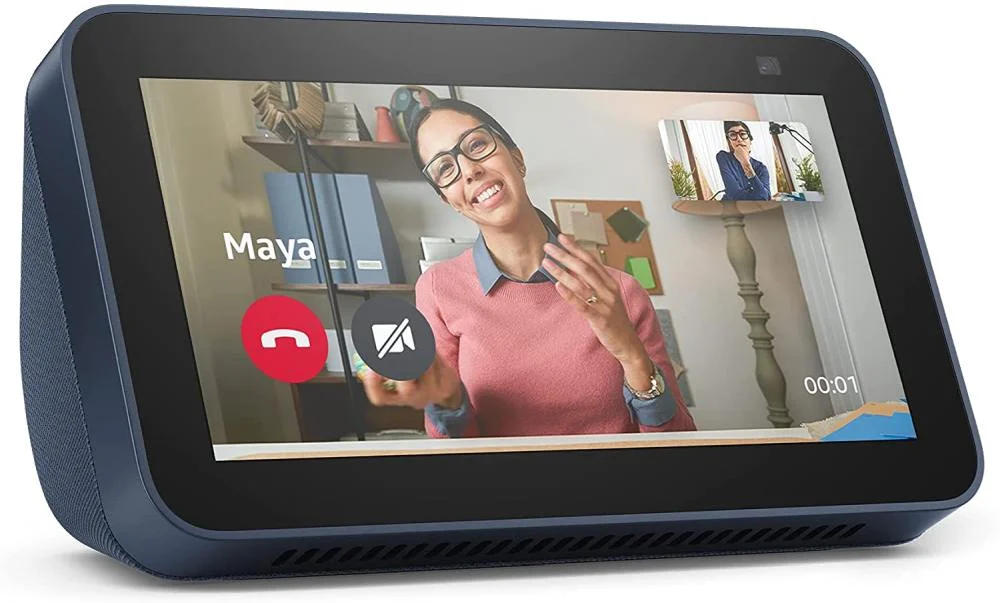 In der zweiten Generation wird Echo Show 5 auch in blau verfügbar sein.