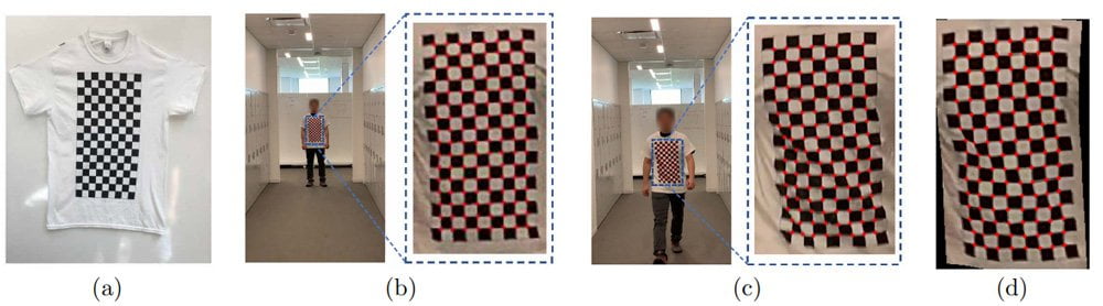Die KI kann ihre Augen nicht vom Schachbrett-Muster lassen. Eine Person erkennt sie nicht. Bild: Xu et al.