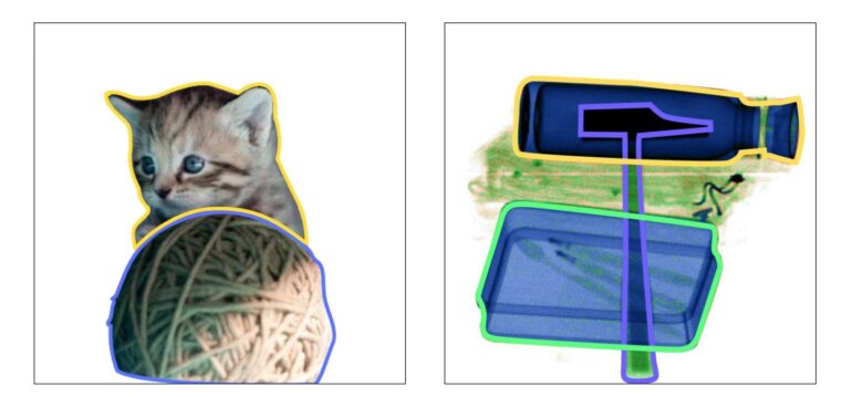 Wenn der Hammer eine Katze wäre, würde im zweiten Bild ihr Körper deutlich unter den anderen Objekten durchscheinen. | Bild: Wang et. al.