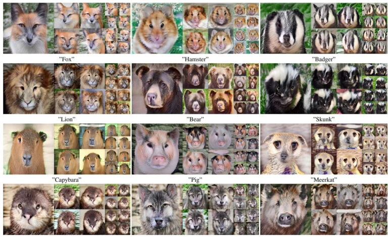 Einige vom Netz generierte Tierbilder