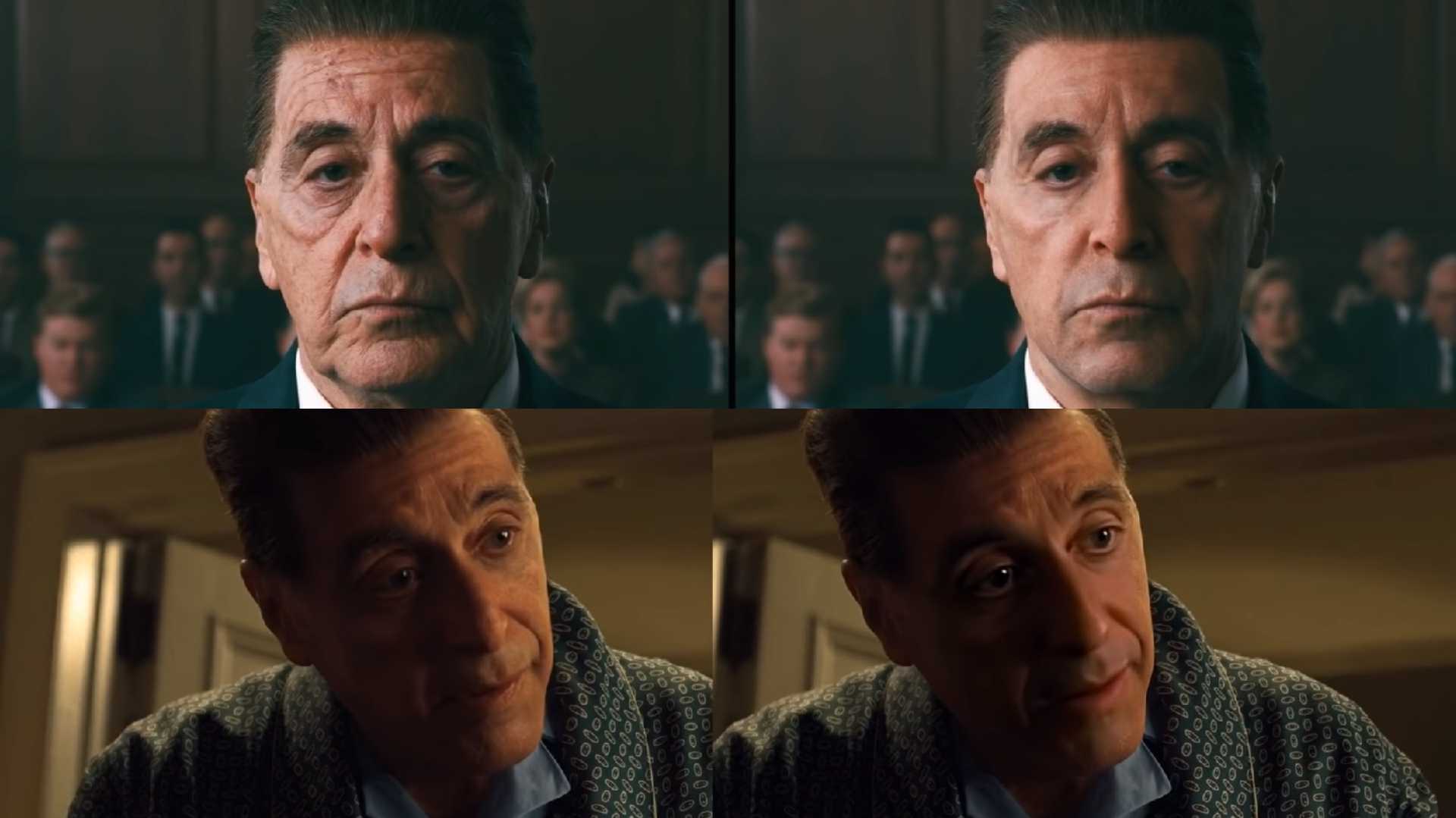 The Irishman Netflix vs. Deepfake Vergleich Al Pacino