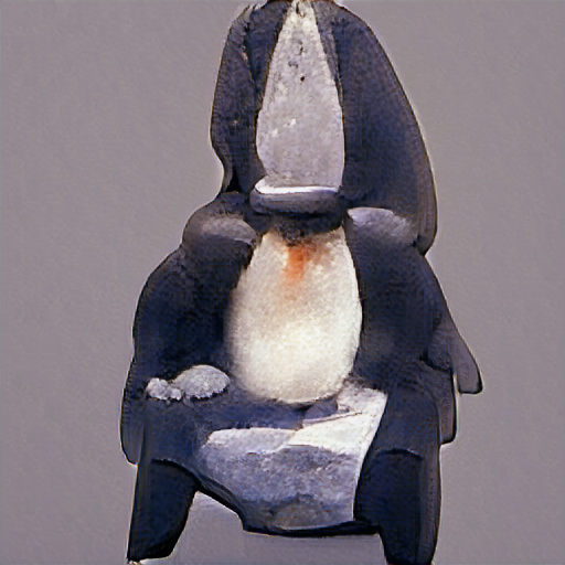 "a sitting penguin"