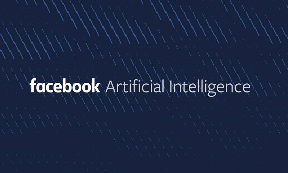 Logo von Facebooks KI-Forschungsabteilung, weiße Schrift auf dunkelblauem Grund