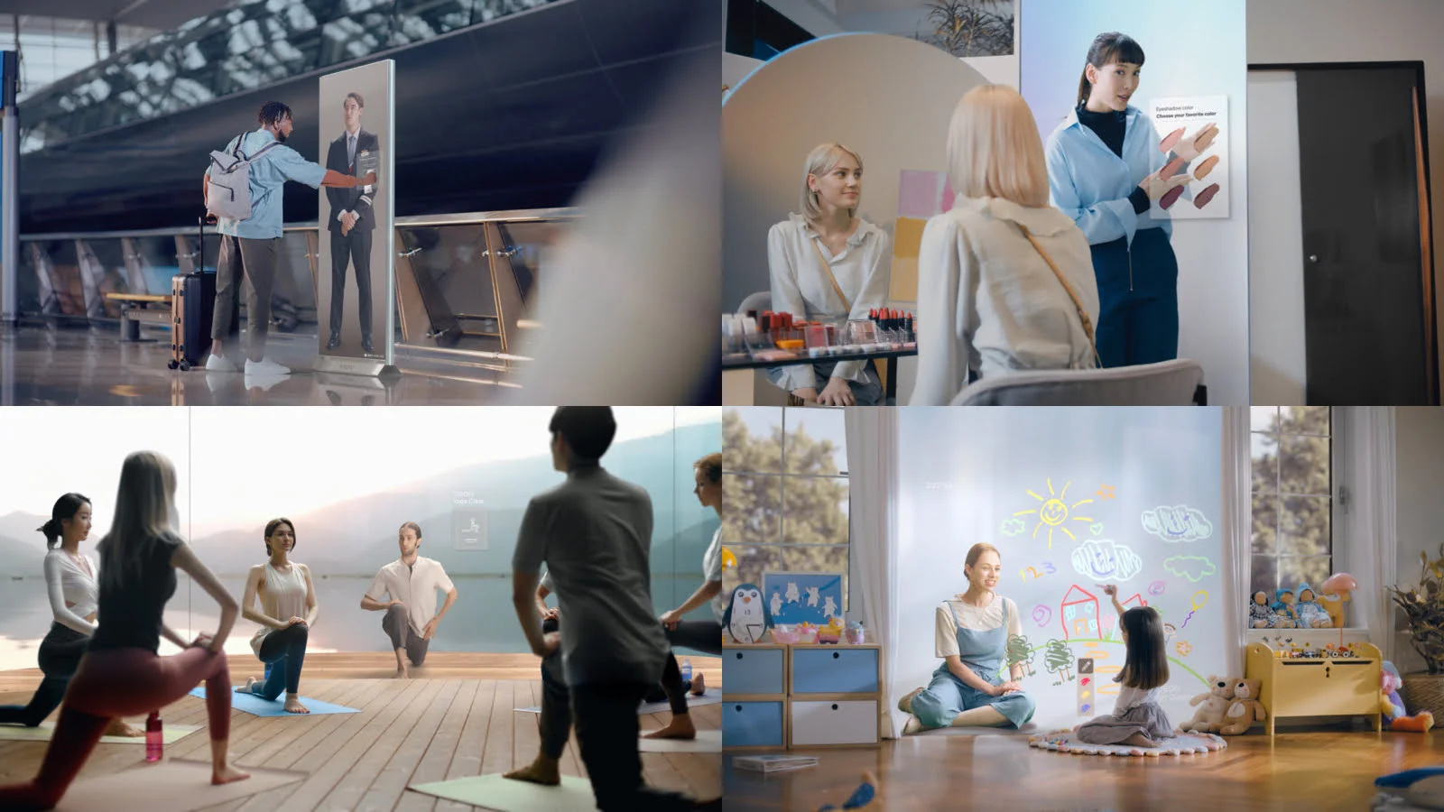 Neon Workforce: Unternehmen sollen digitale Wesen als Angestellte beschäftigen beispielsweise für Yoga-Kurse oder als Servicekraft. | Bild: Neon