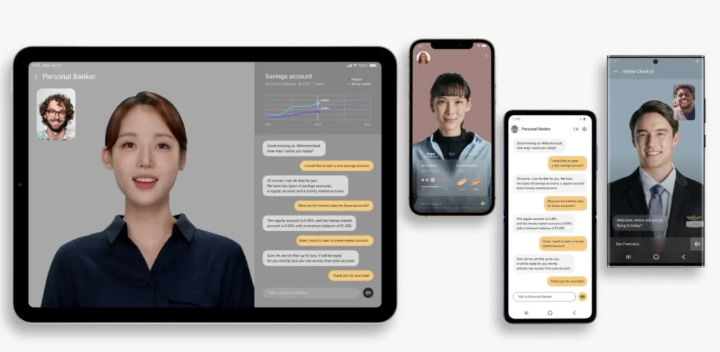 Neon View heißt der Service, bei dem die Neon-Charaktere aus dem Smartphone oder Tablet mit Nutzern interagieren. | Bild: Neon
