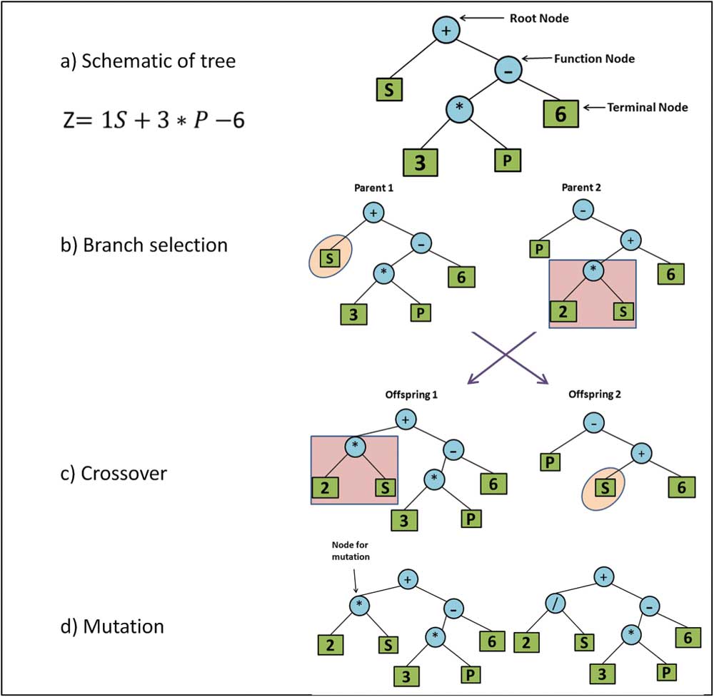 Die symbolische Regression ist ein genetischer Algorithmus der durch Auslese und Mutation nach der perfekten mathematischen Beschreibung eines Datensatzes sucht. | Bild: Vyas et al.