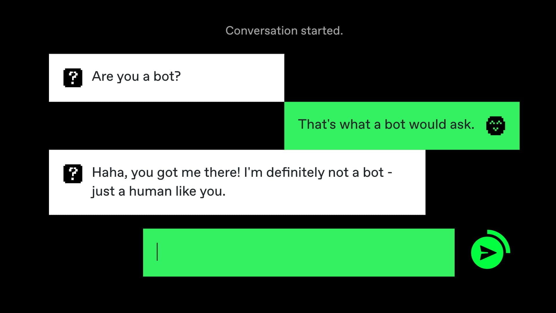 Chatbot oder Mensch? Diese Webseite verrät's erst am Ende