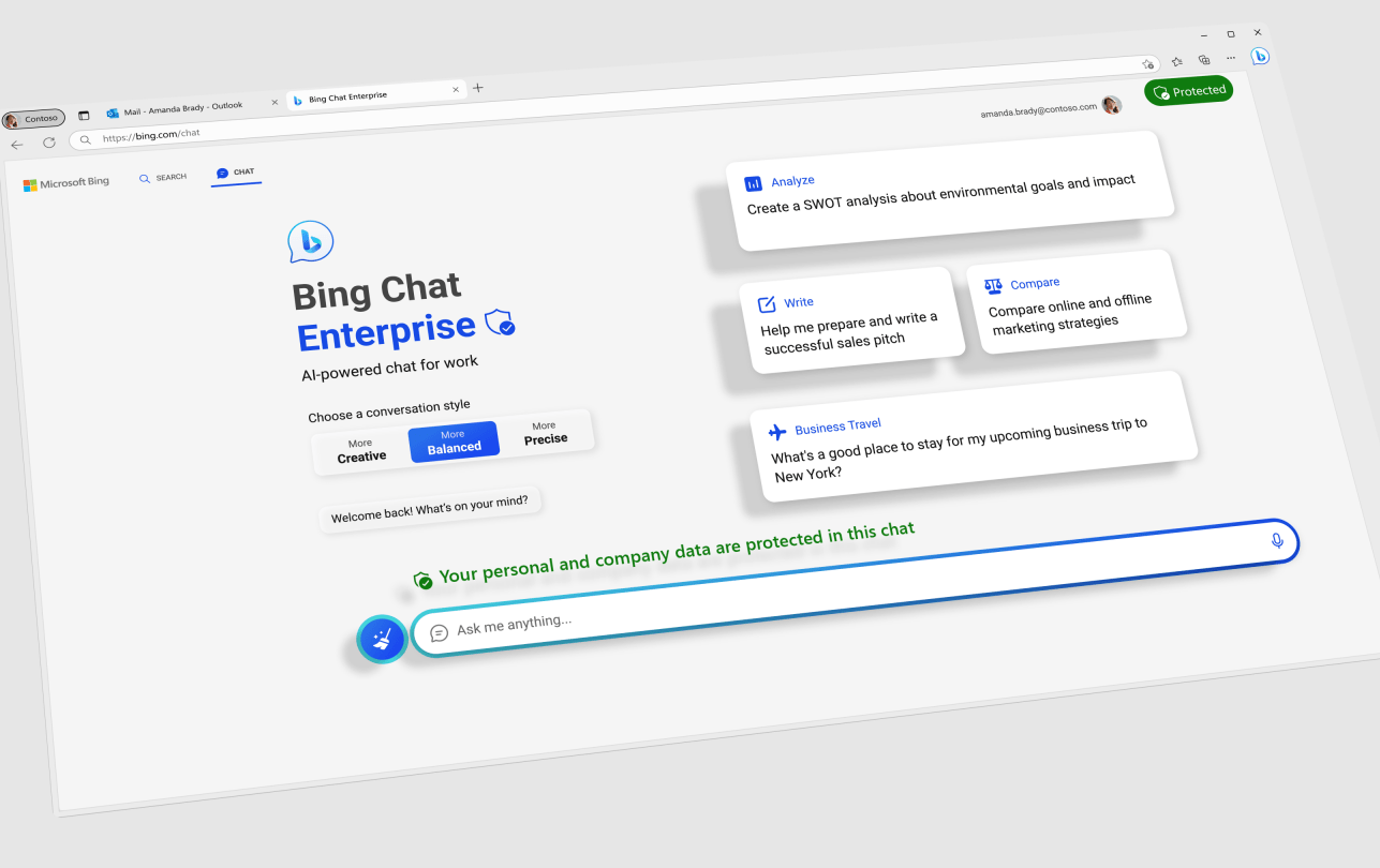 Bing Chat Enterprise ist Microsofts Business-Version von ChatGPT