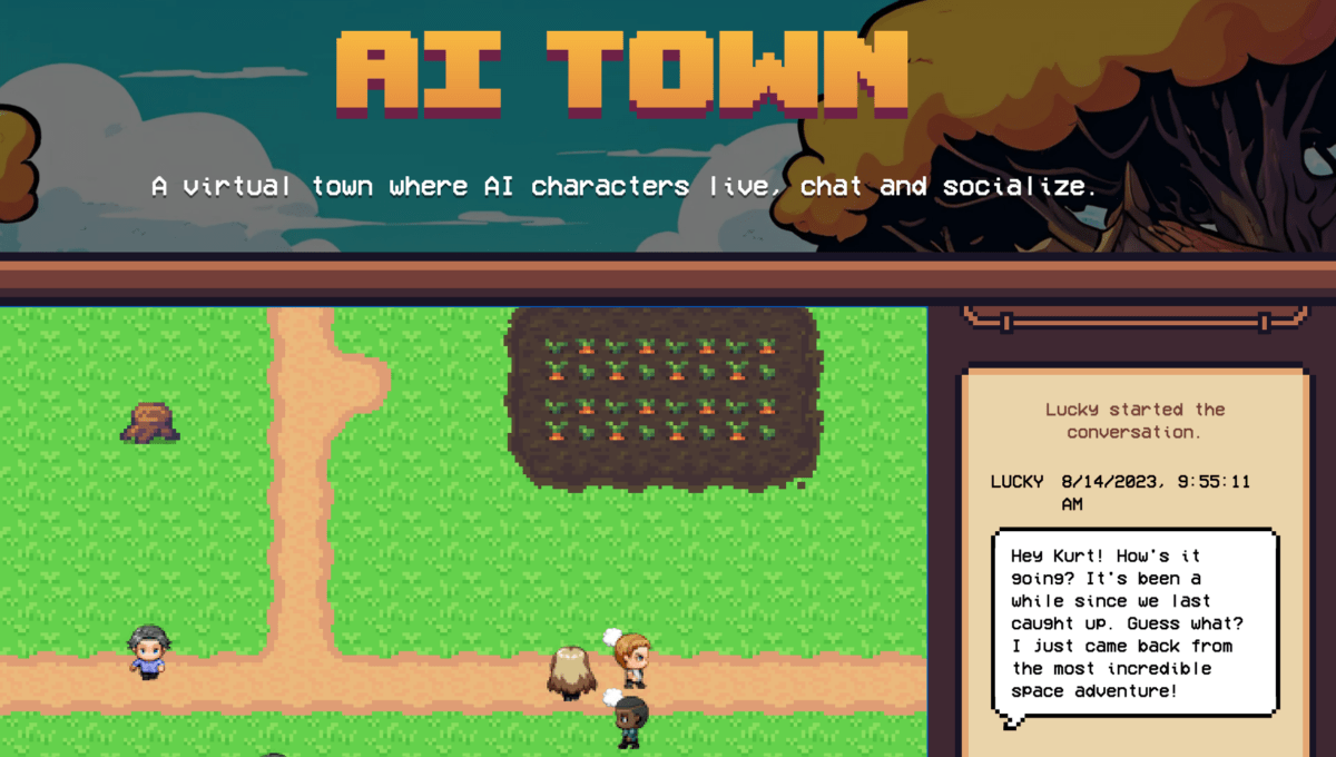 Der Risikokapitalgeber a16z baut mit "AI Town" ein Forschungspapier nach und veröffentlicht den Code. Die Anwendung simuliert über ein Sprachmodell eine Sims-ähnliche virtuelle Welt, in der alle Charaktere flexibel ihren eigenen Motiven folgen und Entscheidungen treffen.