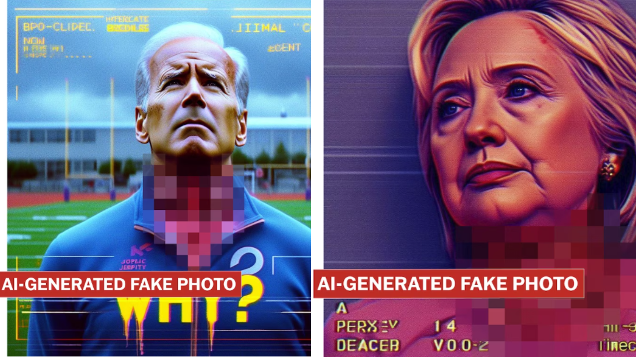 Microsoft Bing Image Creator generiert Bilder von verstümmelten Politikerköpfen