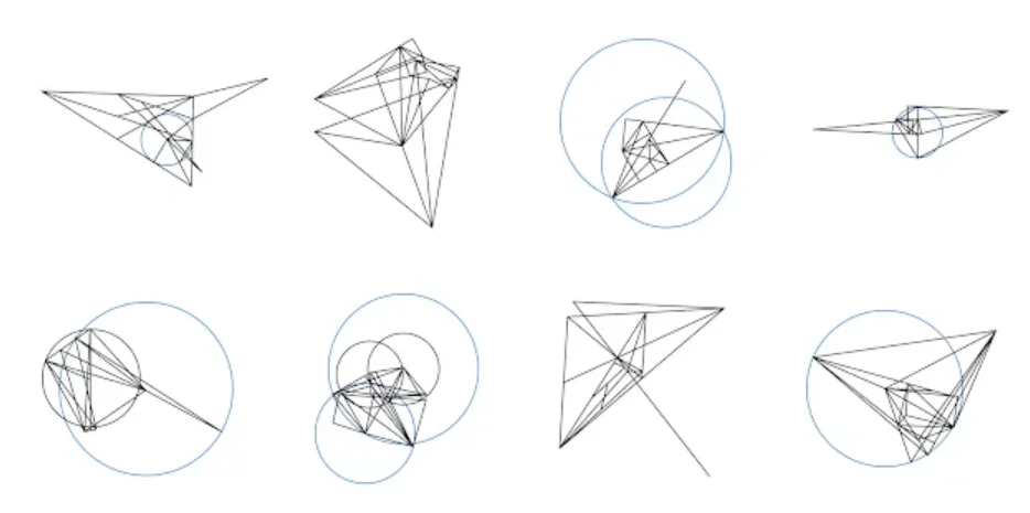 Visuelle Darstellungen der synthetischen Beispiele aus dem Datensatz.