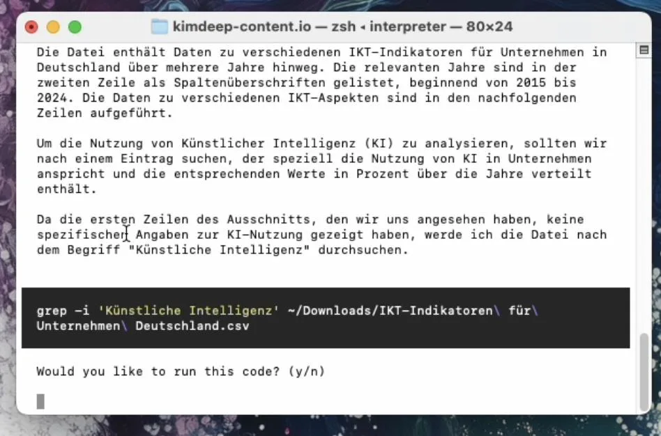 OpenInterpreter Demo: Tool-Use