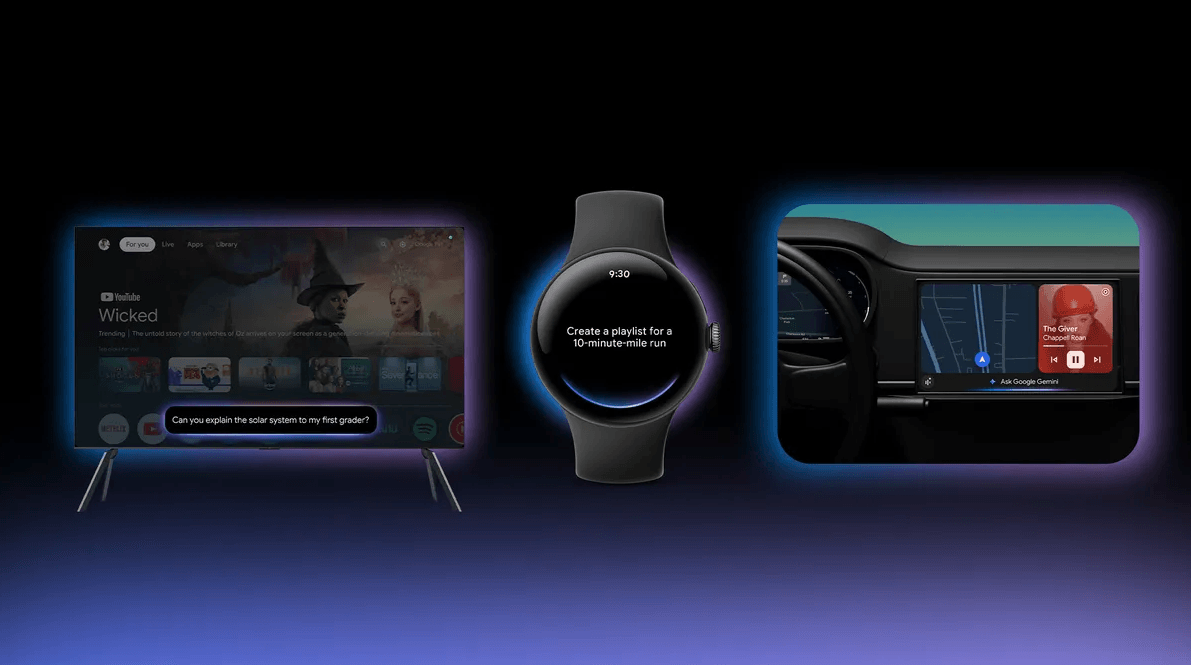 Google bringt Gemini auf Smartwatches, in Autos, auf Google TV und in XR-Headsets