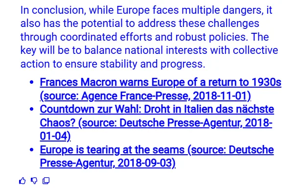 Veraltete Quellen und basierend darauf falsche Antworten - die Plattform Chat Europe will mit KI Desinformation vorbeugen, erreicht aber derzeit eher das Gegenteil.