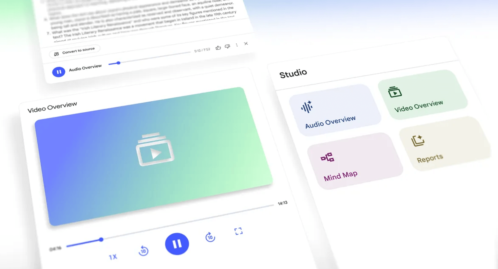Google veröffentlicht automatische KI-Video-Overviews für NotebookLM