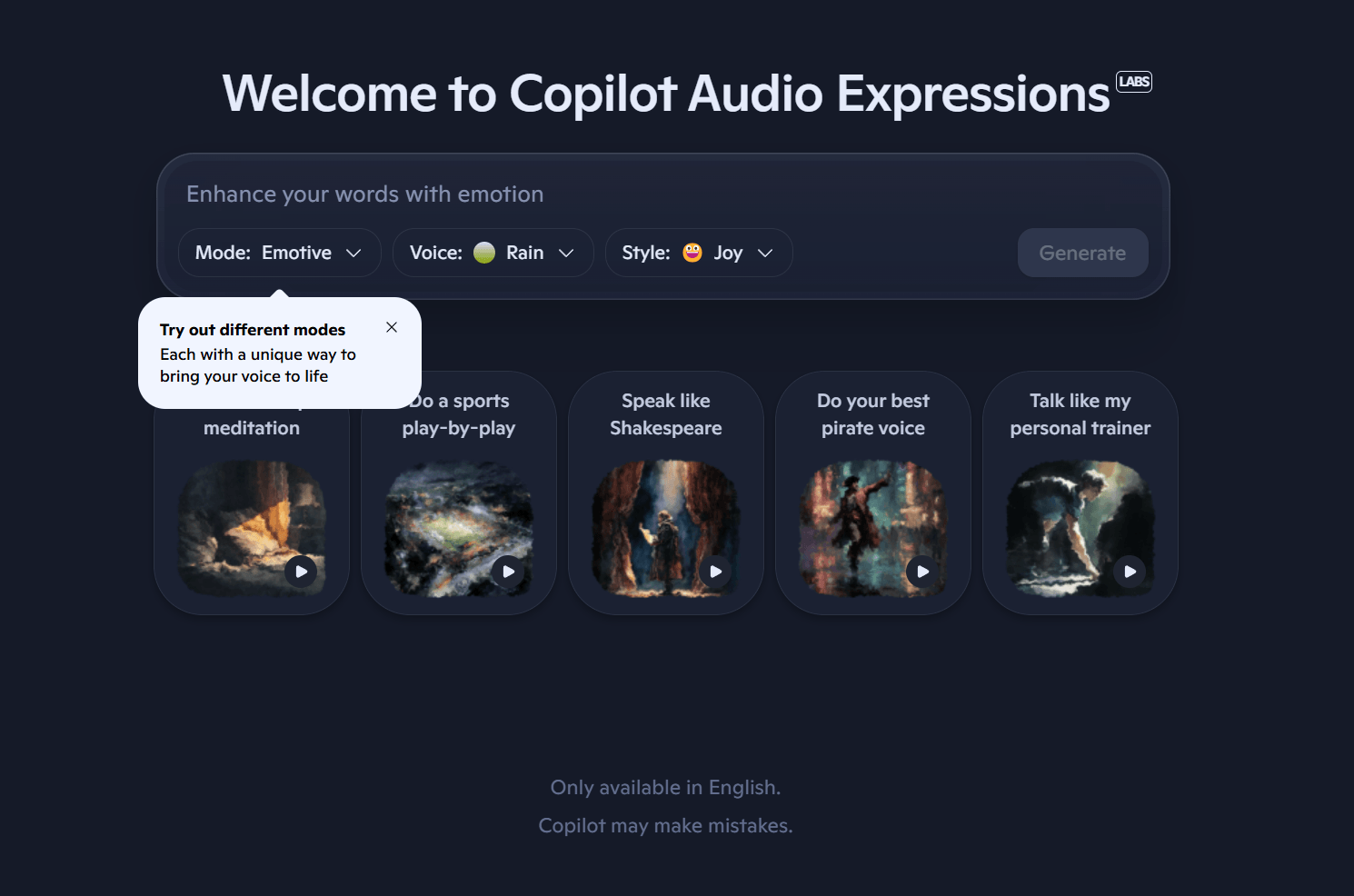 Microsoft rollt neuen Copilot Audio-Modus aus