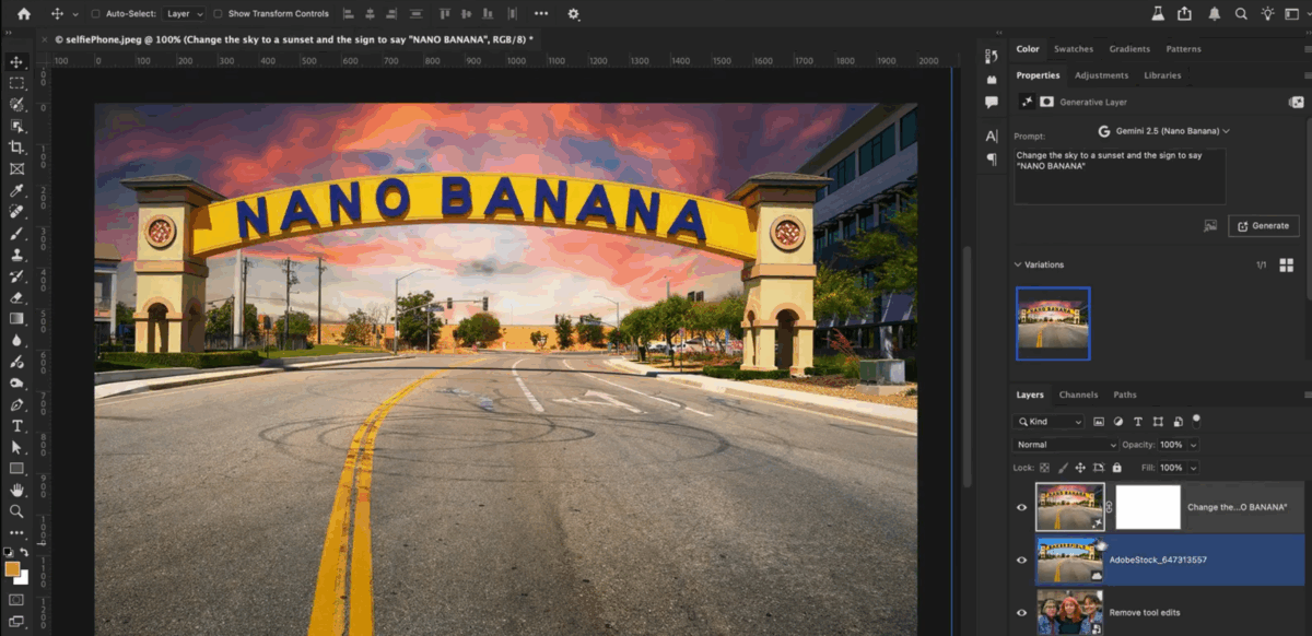 Adobe Photoshop integriert Googles Bild-KI "Nano Banana"