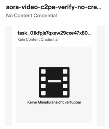  "Kein Content Credential."